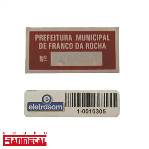 etiquetas técnicas de patrimônio