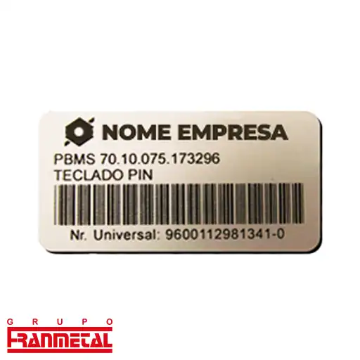 etiquetas técnicas metalizadas