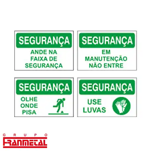 Placas em aço galvanizado em São Paulo