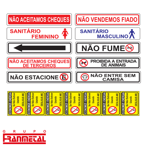 Placas de vagas para funcionários
