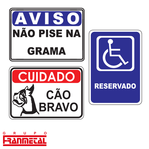 plaquetas metálicas profissional